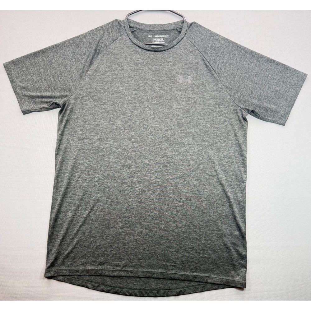 Under Armour Men's Gray Heathered Loose HeatGear Short Sleeve T-Shirt - L Tall